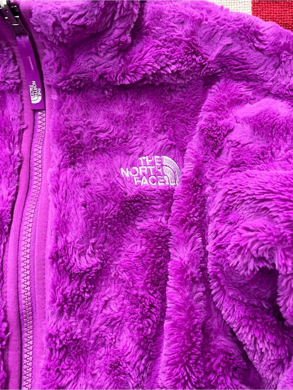 The North Face Girls' Reversible Purple Puffer Jacket Size Large 14/16